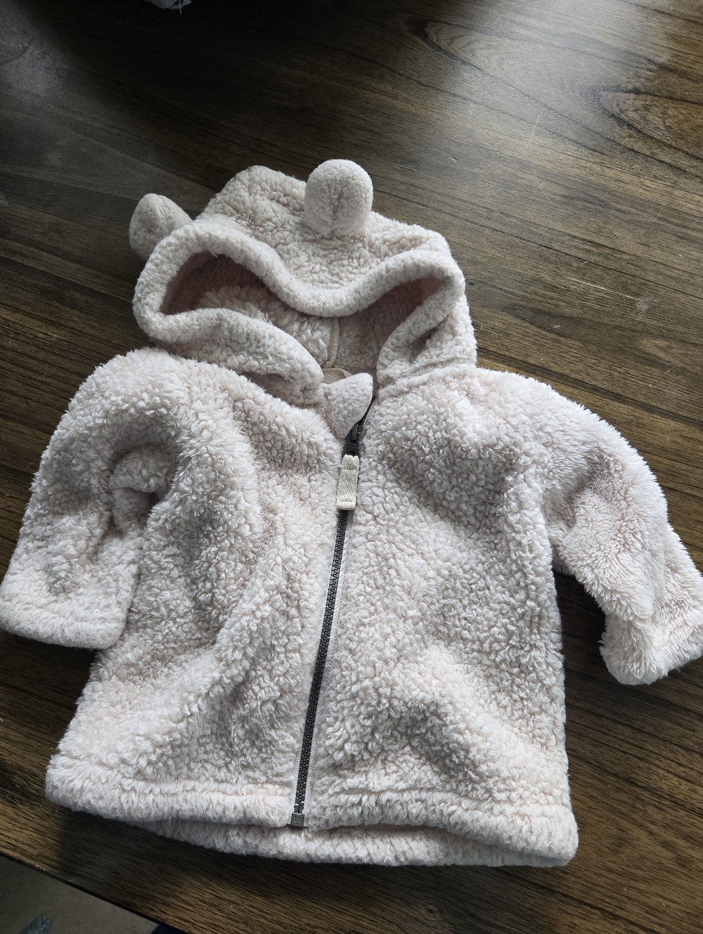 Hannah Andersson Baby Fleece Teddy Heart Zip Up Jacket